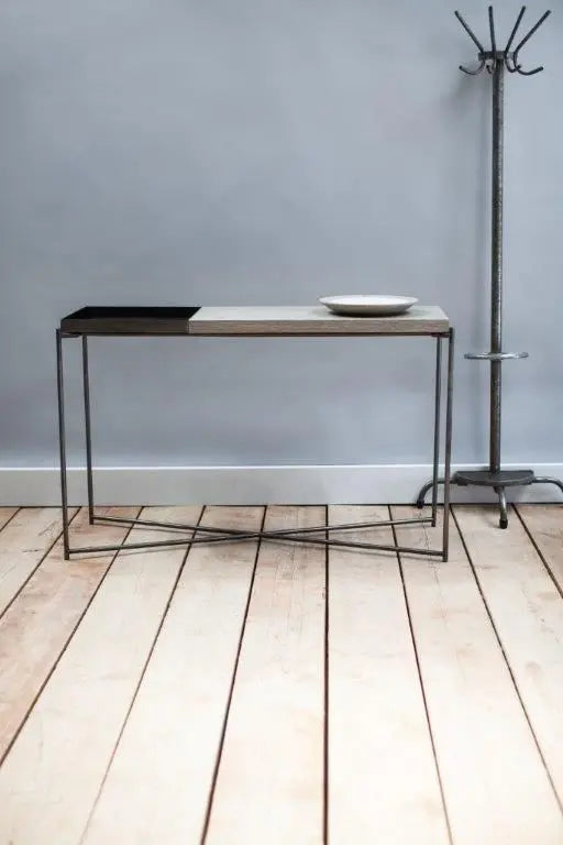 Iris Large Console Table Combo Top Small Tray-Cheshire Furniture Outlet
