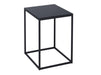 Square Side Table With White Glass Top & Brass Base-Cheshire Furniture Outlet