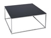 Kensal Square Coffee Table Glass Top & Polished Base-Cheshire Furniture Outlet