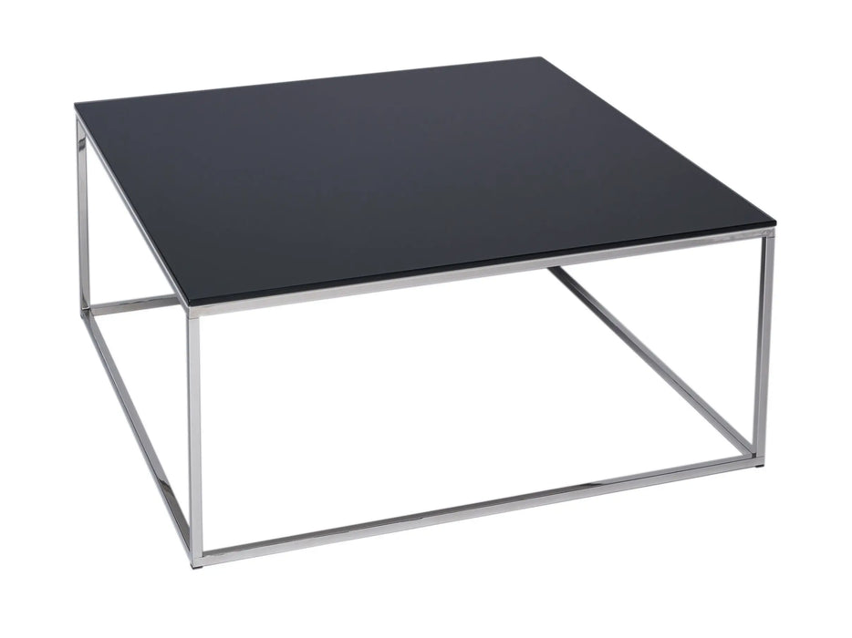 Kensal Square Coffee Table Glass Top & Polished Base-Cheshire Furniture Outlet