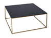Kensal Square Coffee Table Glass Top & Polished Base-Cheshire Furniture Outlet
