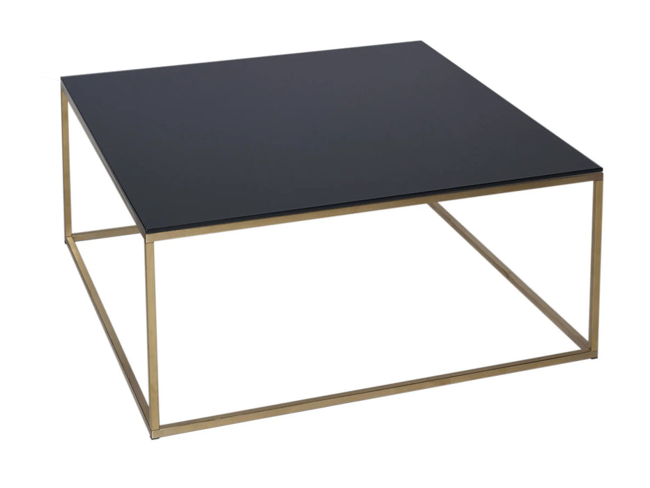 Kensal Square Coffee Table Glass Top & Polished Base-Cheshire Furniture Outlet