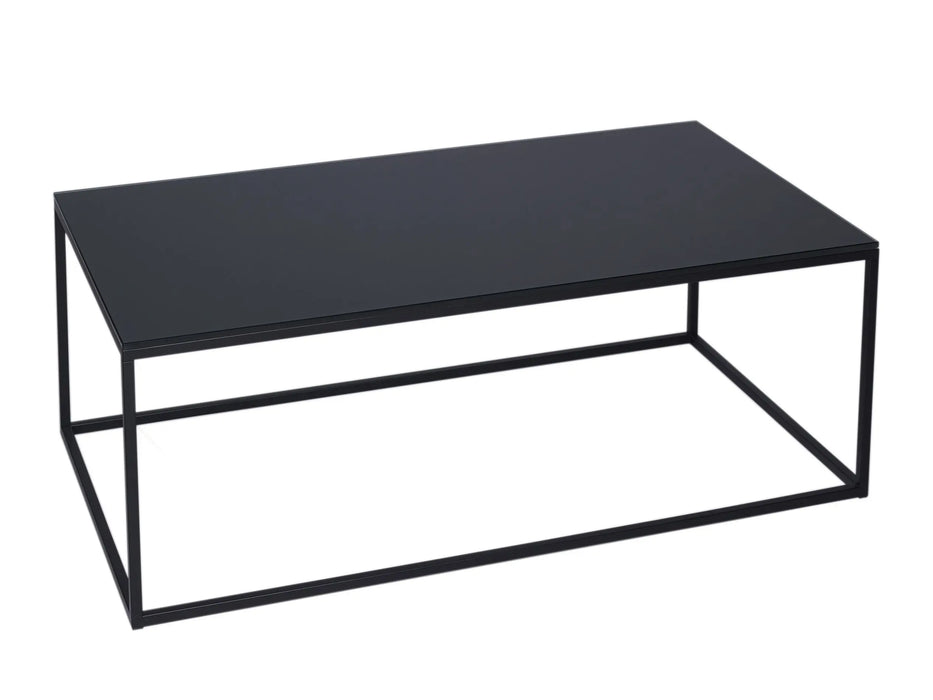 Rectangular Coffee Table White Glass Top & Brass Base-Cheshire Furniture Outlet