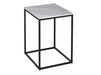 Square Side Table With White Glass Top & Brass Base-Cheshire Furniture Outlet