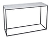 White Glass & Brass Base Console Table-Cheshire Furniture Outlet