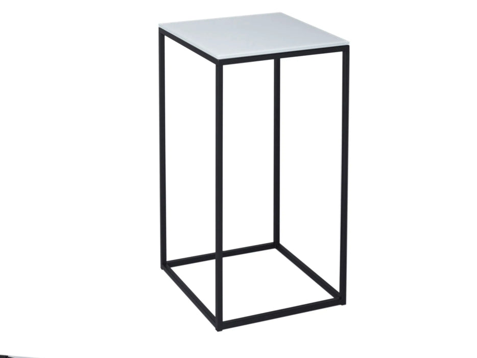 Kensal Square Lamp Stand White Glass-Cheshire Furniture Outlet