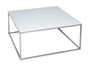 Kensal Square Coffee Table Glass Top & Polished Base-Cheshire Furniture Outlet