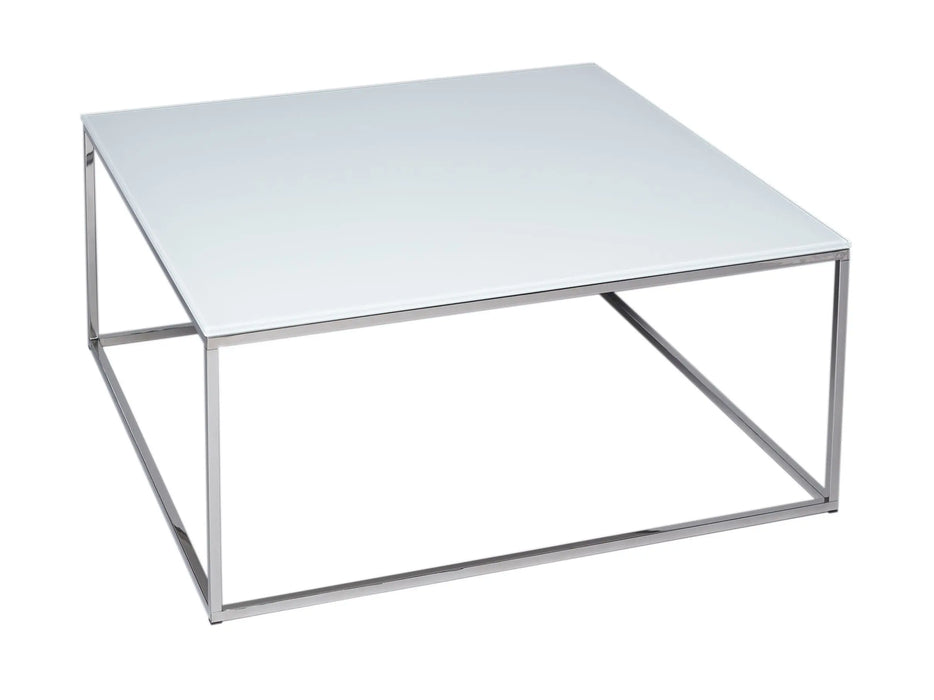 Kensal Square Coffee Table Glass Top & Polished Base-Cheshire Furniture Outlet