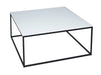 Kensal Square Coffee Table Glass Top & Polished Base-Cheshire Furniture Outlet