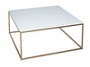 Kensal Square Coffee Table Glass Top & Polished Base-Cheshire Furniture Outlet