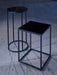 Square Side Table With White Glass Top & Brass Base-Cheshire Furniture Outlet
