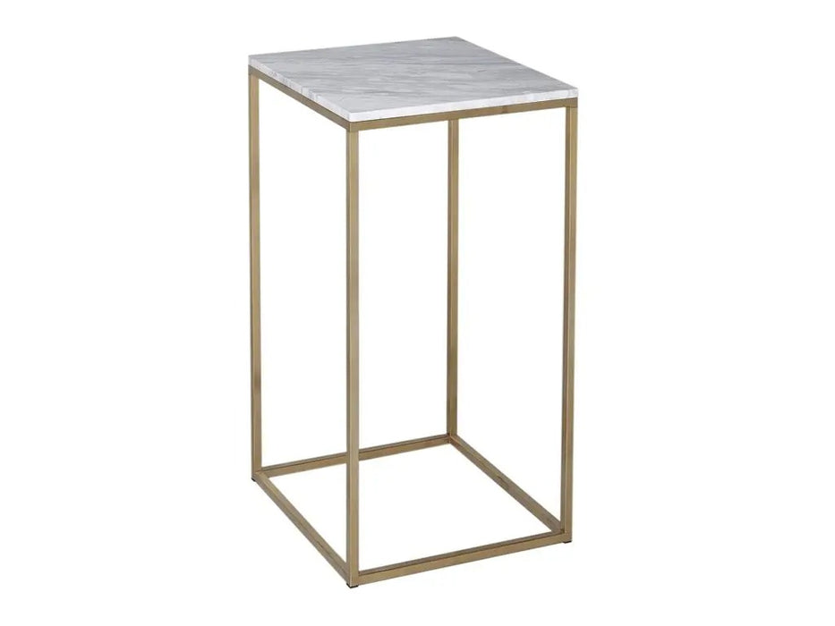 Square Lamp Stand White Marble-Cheshire Furniture Outlet