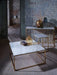 Kensal Square Coffee Table Glass Top & Polished Base-Cheshire Furniture Outlet