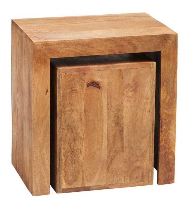 Toko Light Mango Cubed Nest of 2 Tables