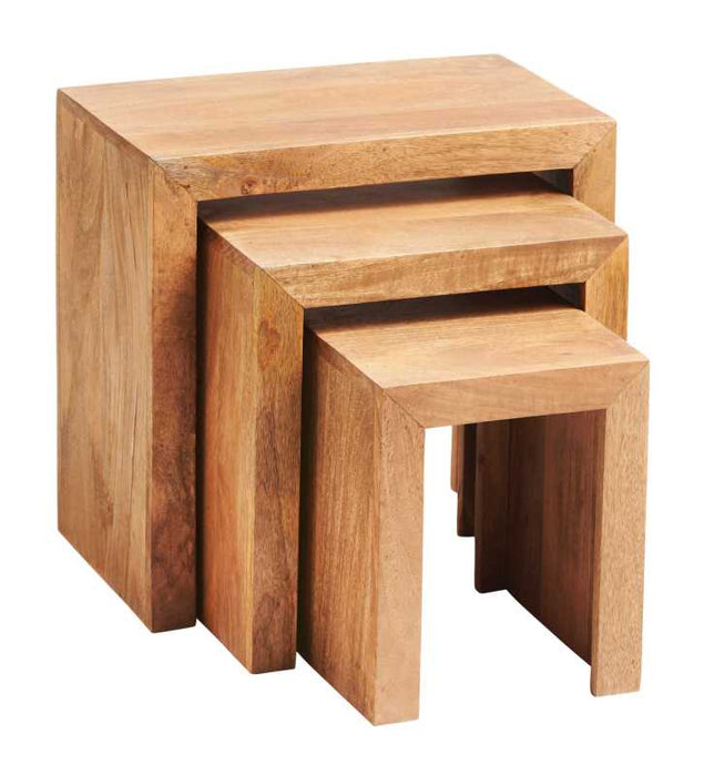 Toko Light Mango Nest of 3 Tables