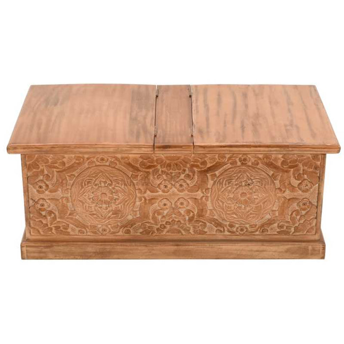 Artwork Mango Wood Coffee Table/Blanket Box