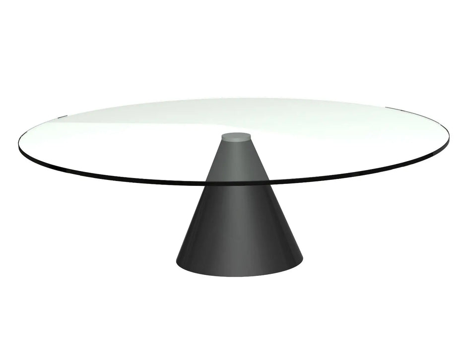 Large Circular Coffee Table Clear Glass Top & Brass Base-Cheshire Furniture Outlet
