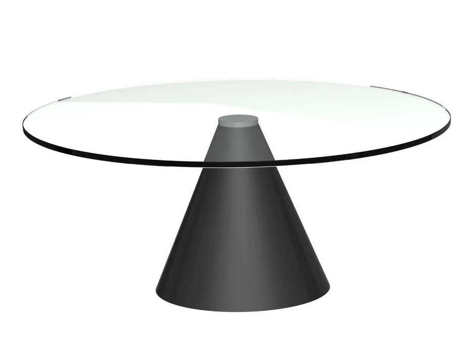 Small Circular Coffee Table Clear Glass Top & Brass Base-Cheshire Furniture Outlet
