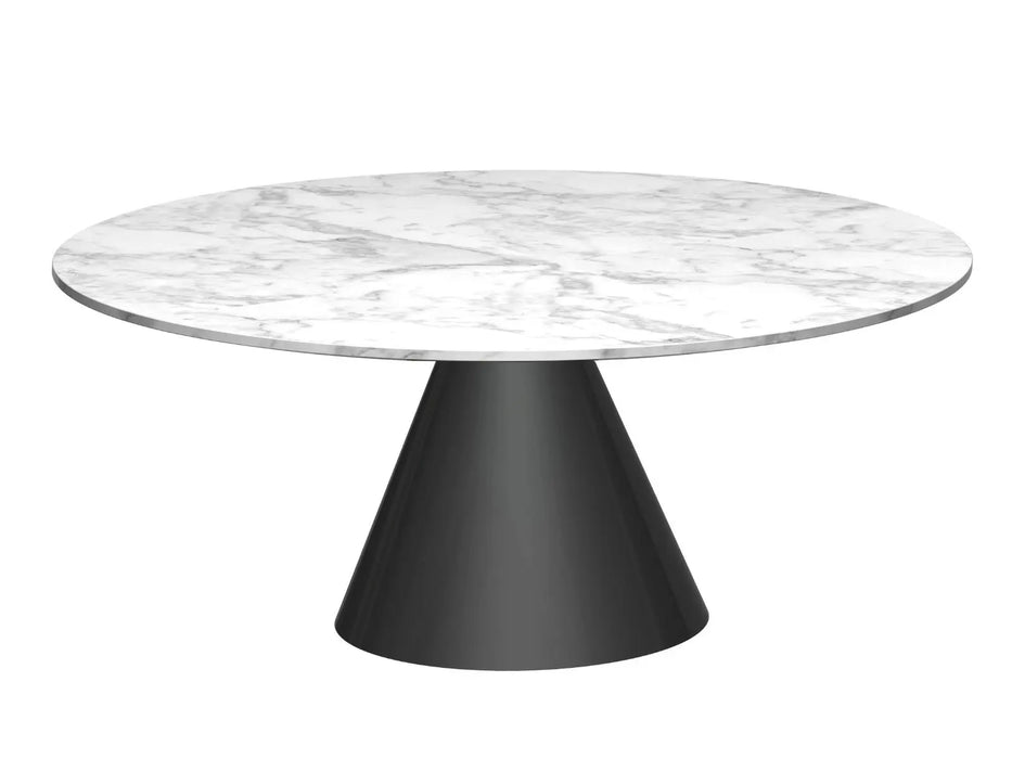 Small Circular Coffee Table Clear Glass Top & Brass Base-Cheshire Furniture Outlet