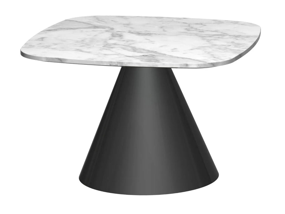 Square Side Table Clear Glass Top & Brass Base-Cheshire Furniture Outlet