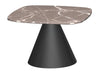 Square Side Table Clear Glass Top & Brass Base-Cheshire Furniture Outlet