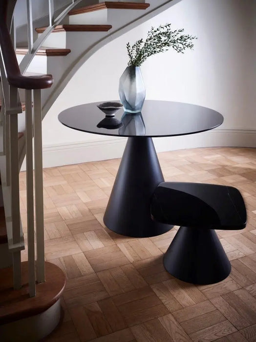 Square Side Table Clear Glass Top & Brass Base-Cheshire Furniture Outlet