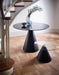 Square Side Table Clear Glass Top & Brass Base-Cheshire Furniture Outlet