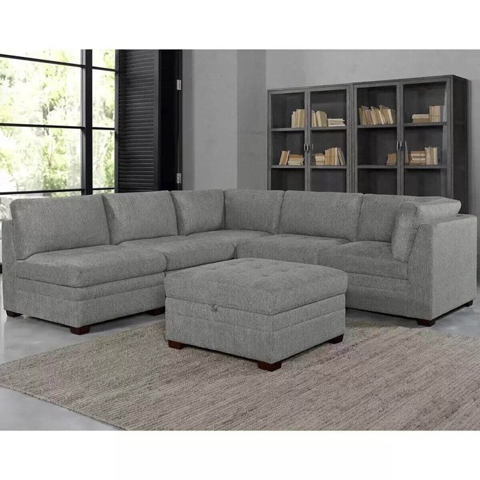 SilverCloud Modular Light Grey Fabric Sectional Sofa Set-Cheshire Furniture Outlet