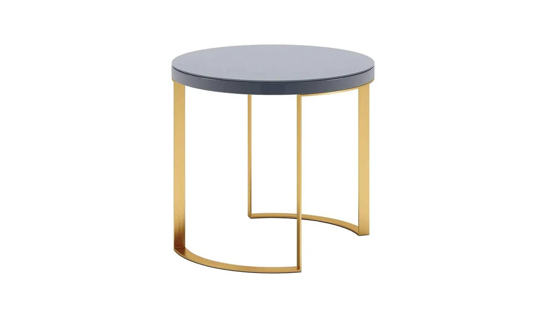 Lunato Side Table - Grey Lacquer-Cheshire Furniture Outlet