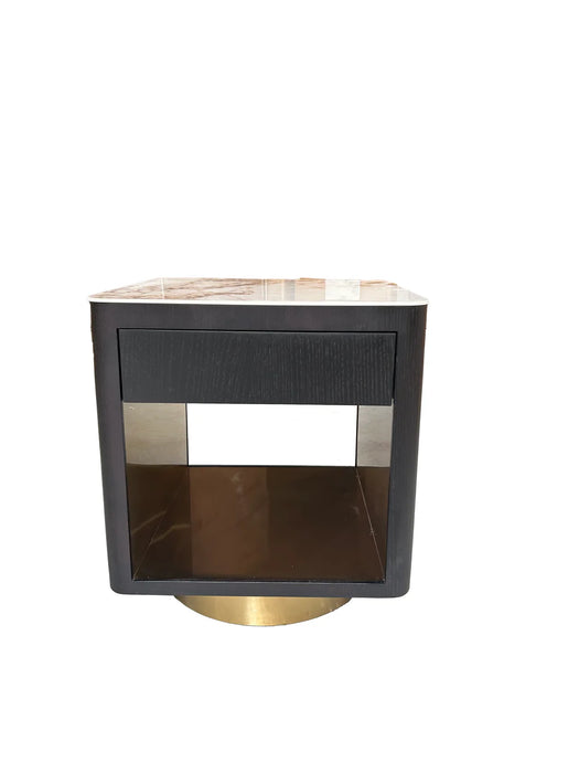 Zeta Side Table (Titanium)-Cheshire Furniture Outlet