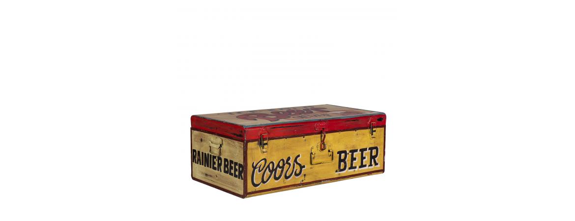 Hand Painted Iron Trunk Beer-Cheshire Furniture Outlet